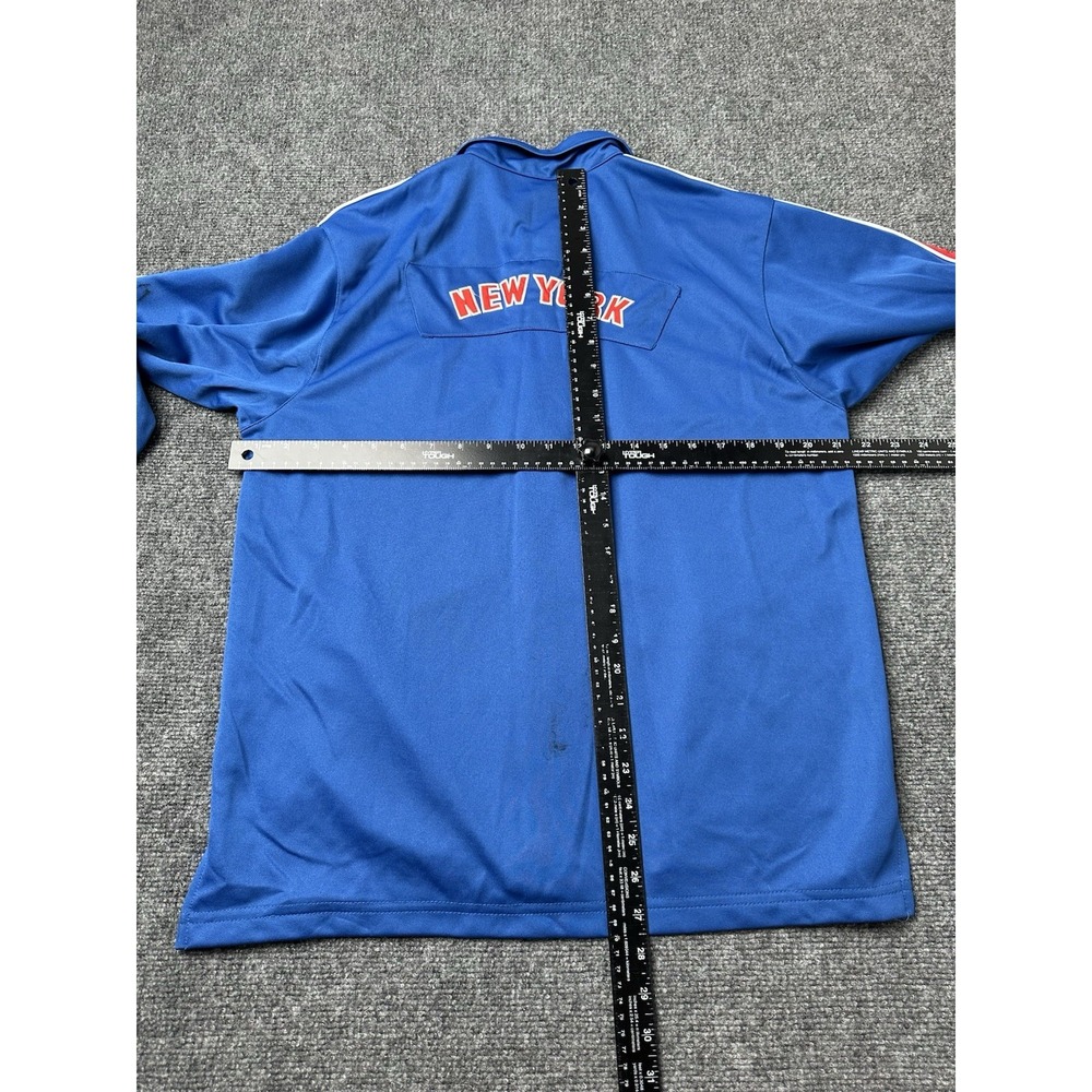 Young SCX Athletics Blue New York Button Jacket Red Stripe,‎ Size L 14-16 Years - Picture 6 of 10